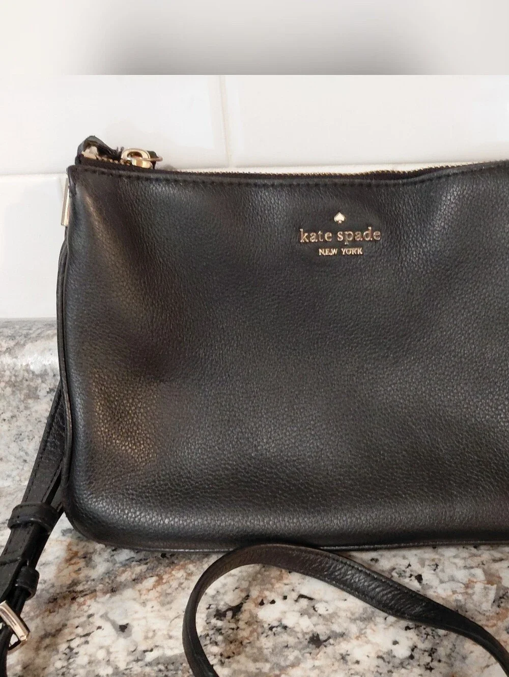 kate spade Black Leather Crossbody Purse **Read**